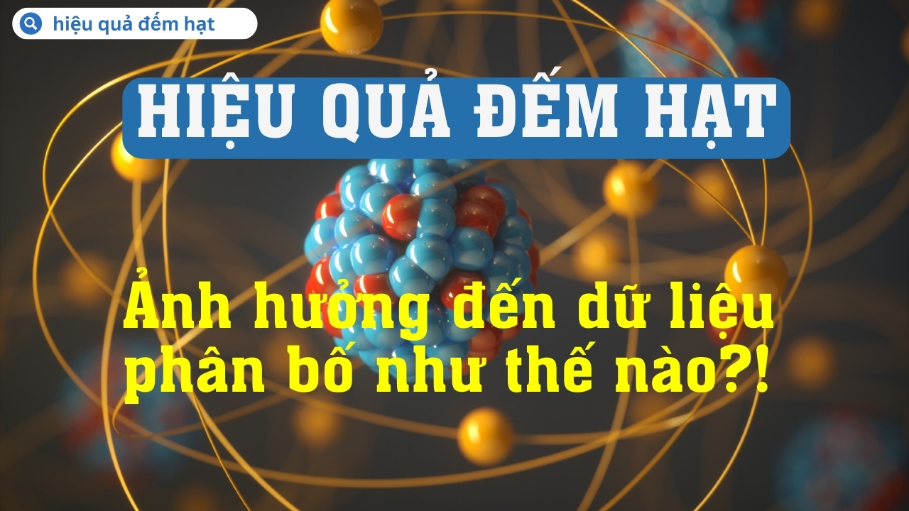 Hiệu suất đếm hạt ảnh hưởng như thế nào đến dữ liệu phân bố?